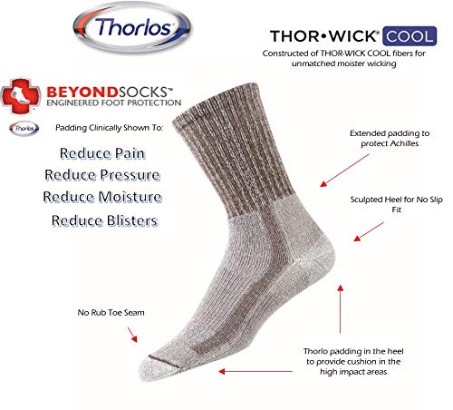 - Thorlos Unisex's LTH | Thick Padded | Crew Hiking Socks -