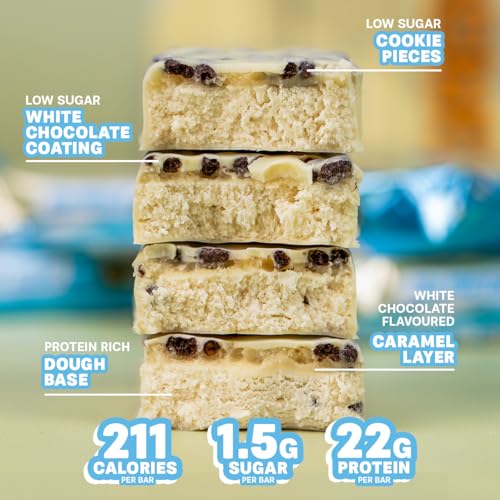 - Grenade High Protein Low Sugar Bar | White Chocolate Cookie | 12 x 60 g -