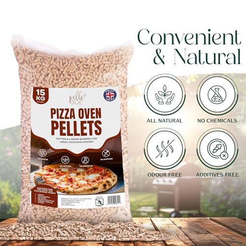 - Pelle & Sol 15kg Wood Pellets | Premium Fuel for Pizza Ovens & Grills | Bagged for Easy Storage & Handling -