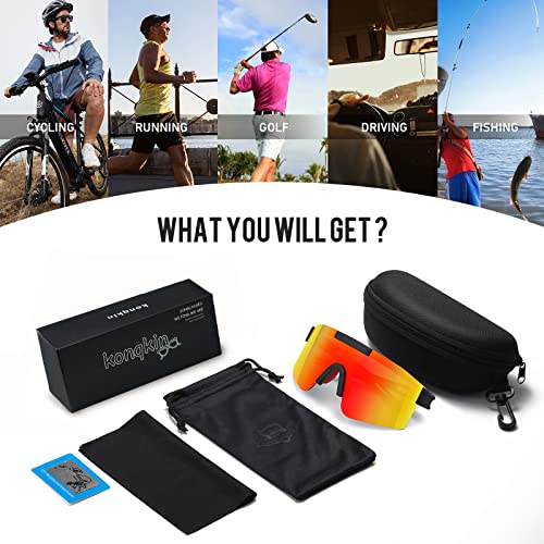 - Konqkin Cycling Glasses | Sports Sunglasses -