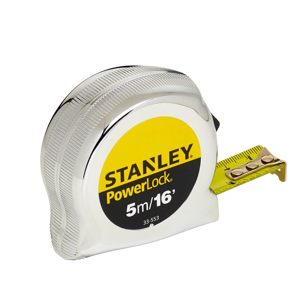 - Stanley | Metric/Imperial Tape Measure | Powerlock with 19mm Blade | 5m/16' -