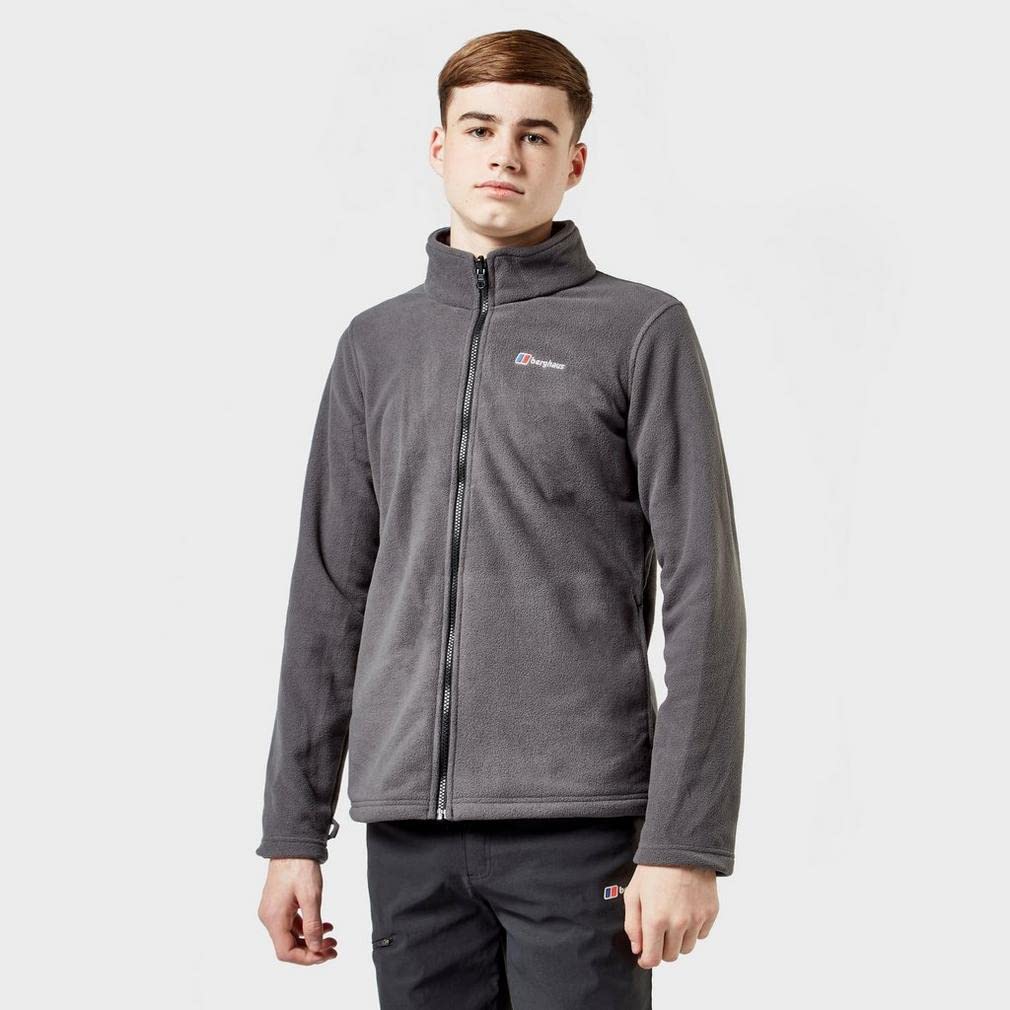 Berghaus Kids' Stokesley 3 in 1 Jacket with AQ2™ Waterproof Fabric and Lightweight Micro-fleece Inner, Kids' Hiking & Outdoor Recreation Clothing (11-12 Years, Black)