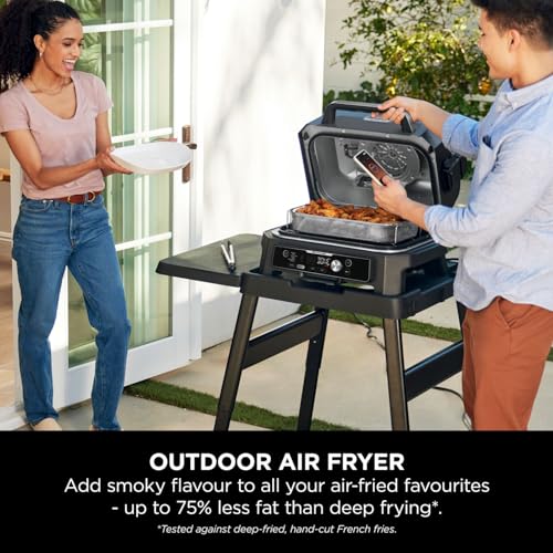 - Ninja Woodfire Pro Connect XL Electric BBQ Grill and Smoker | App Control | Digital Probe -