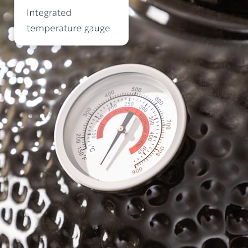 - Fire Mountain 15" Mini Ceramic BBQ Kamado Grill | Egg BBQ, Fitted Cover, Portable Charcoal BBQ Grill -