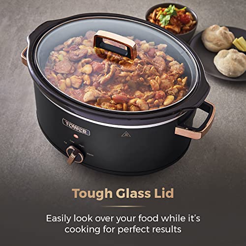 - Tower T16043BLK Cavaletto | 6.5 Litre Slow Cooker | 3 Heat Settings -
