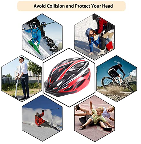 Bike Cycle Helmet with Visor Snood Face Mask Waterproof bundle pocket Adjustable Lightweight Allround Cycling Bicycle helmets Accessories for BMX Skateboard MTB Mountain Road Bike Men Women Ladies