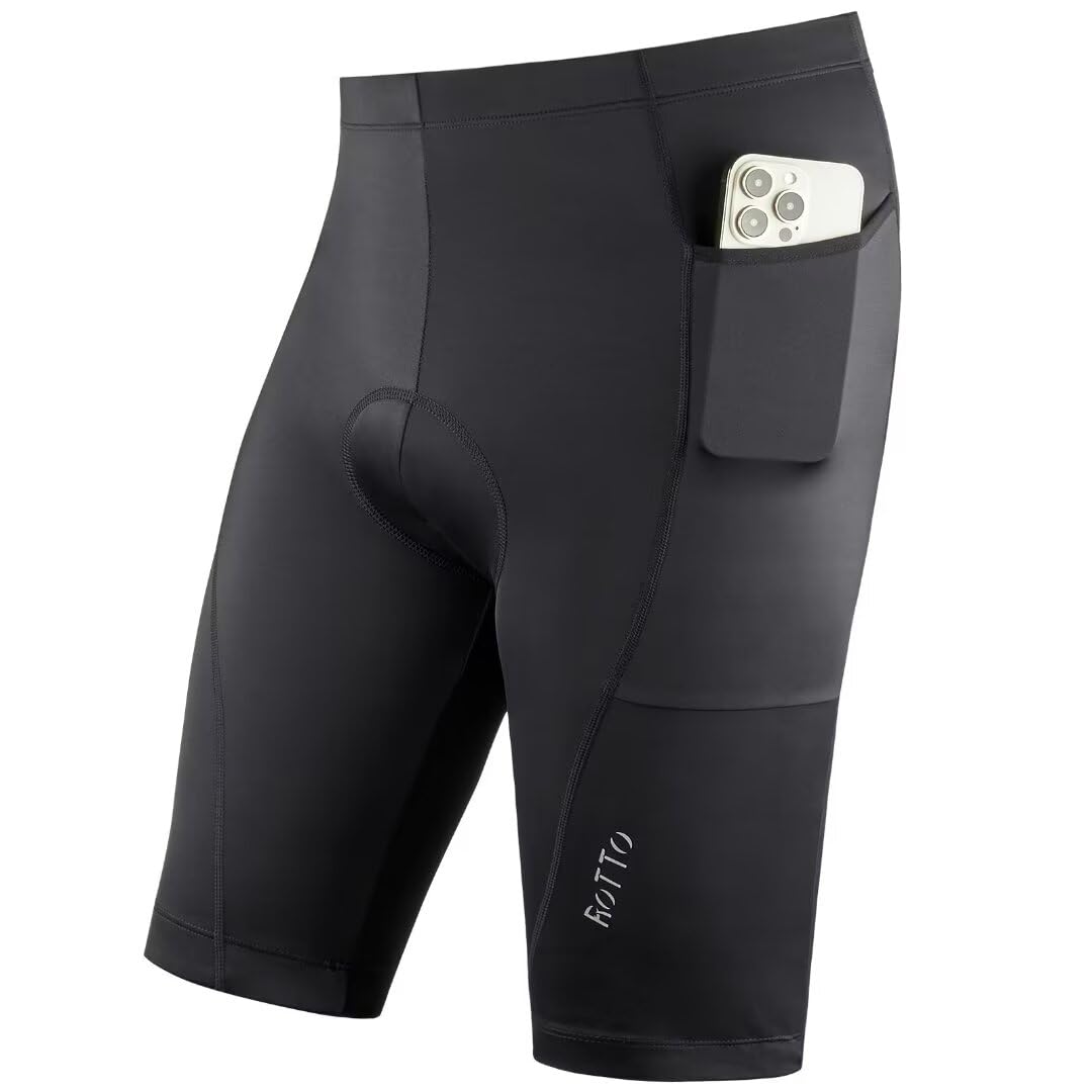 - ROTTO Cycling Shorts | Mens Padded Bike Shorts Cycle Shorts | Gel & Sponge Padding -