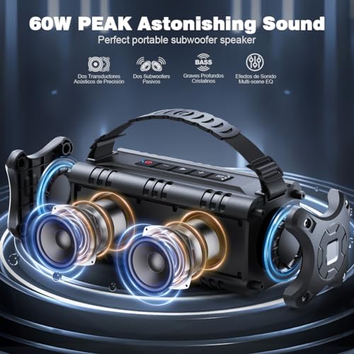 - W-KING Bluetooth Speaker, 30W Portable Wireless Loud Speakers