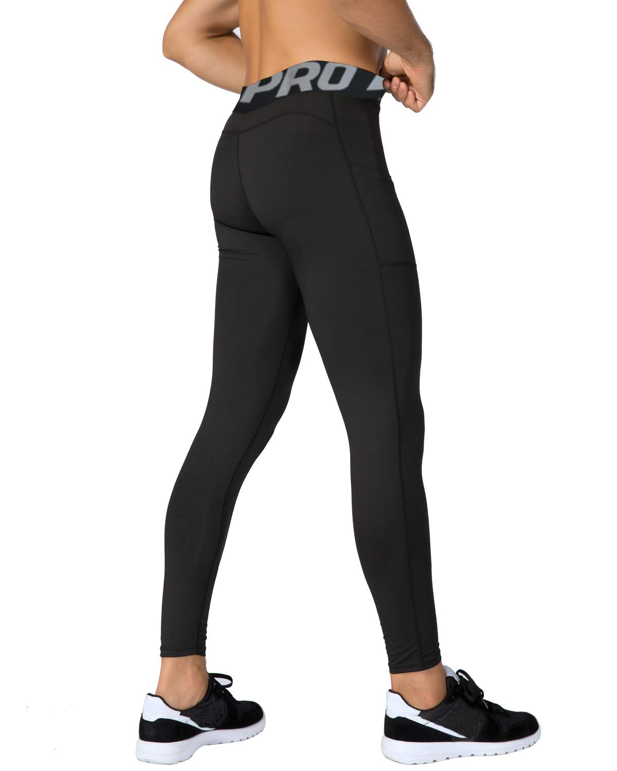 - LNJLVI Men's Compression Leggings | Base Layer Running Tights | Sport Fitness Pants -