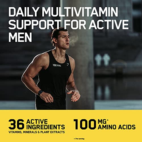 - Optimum Nutrition Opti-Men Multi-Vitamin Supplements for Men | With Vitamin D, Vitamin C, Vitamin B6 and Amino Acids -