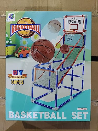 - Sanlebi Basketball Hoop and Stand for Kids | Mini Basketball Net and Pumps -