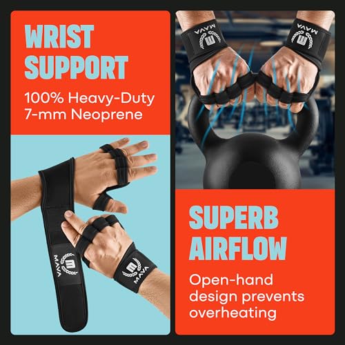 - MAVA Open Gym Gloves | Padded Weight Lifting Gloves with Wrist Support -