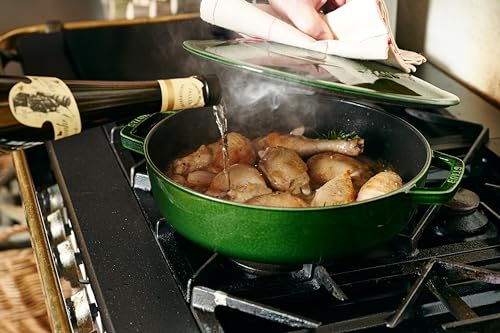 - STAUB | 40511-478-0 | Cast Iron Chistera | 28 cm | Basil Green -