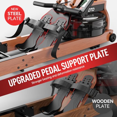 - JOROTO Rowing Machine For Home Gym | Oak Wood Foldable Rower Machine -