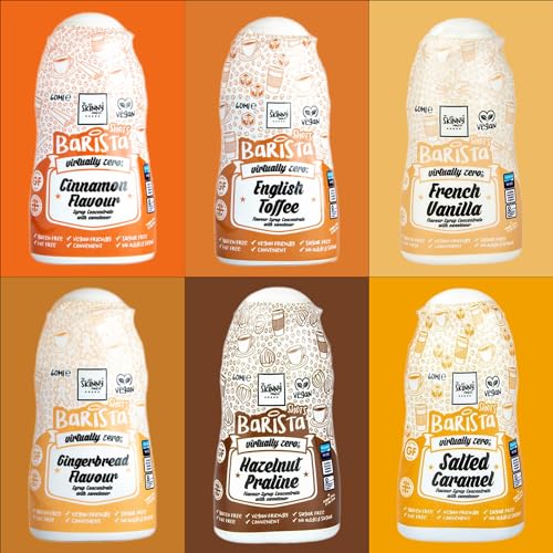 - Skinny Food Co Barista Shots Coffee Syrup Set | Pack of 6 x 60ml -