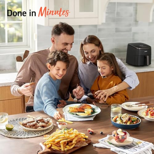 COSORI Air Fryer TurboBlaze, 6L Compact Design, 9 Functions with 5 Auto Fan Speeds Airflow System, Fast and Energy Saving, 30ā to 230ā, Quiet, 110+ Recipes, Oil Free, Non-stick, Dishwasher Safe