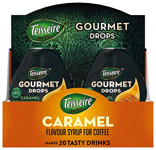 - Teisseire Gourmet Drops | Sugar Free Coffee Syrup | Zero Calories, No Carbs | Vegan | Caramel - 20 Servings Per Pack | 6 Packs -