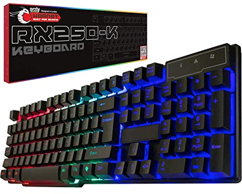 - Orzly Gaming Keyboard | RGB USB | Wired | Rainbow Keyboard -