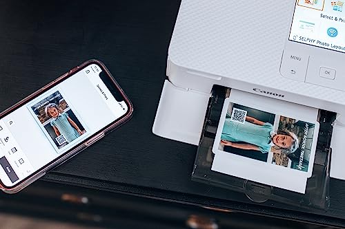 Canon SELPHY CP1500 White GB Compact Photo Printer – Wireless Printing, Long-Lasting Prints, USB-C & SD Card Connectivity – Ideal for Scrapbooks & Photo Albums