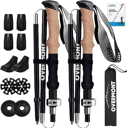- Overmont Walking Poles | 2 Pack Collapsible Aluminum Walking Sticks -