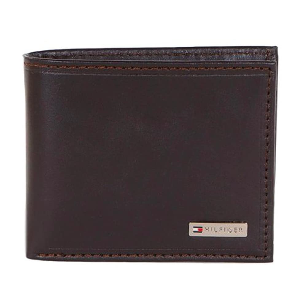 - Tommy Hilfiger | Leather Fordham Bifold Wallet | Coin Pocket | Brown -