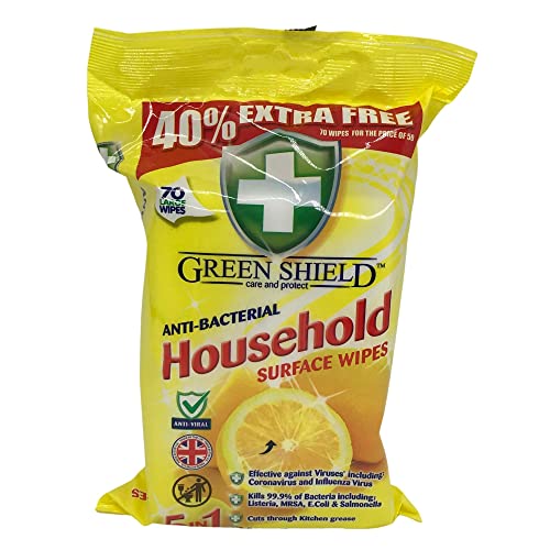 - Greenshield Antibac Household Surface Wipes | 12 x Boxs Of 70 Wipes -