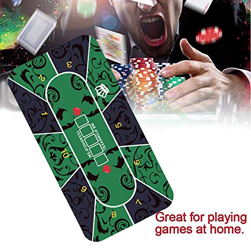 - Prevessel Playing Cards Poker Mat | Portable Rubber Table Top Smooth Surface -