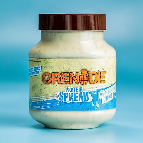 - Grenade White Chocolate Cookie Protein Spread | 1 x 360 g Jar -