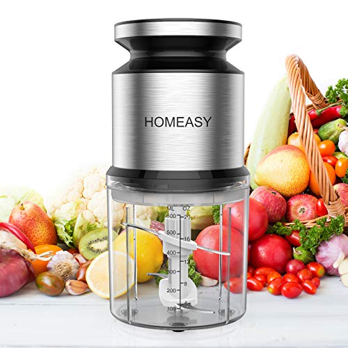 - Mini Meat Grinder | Homeasy Mini Food Processor | Food Grinder | 600ml Stainless Steel -