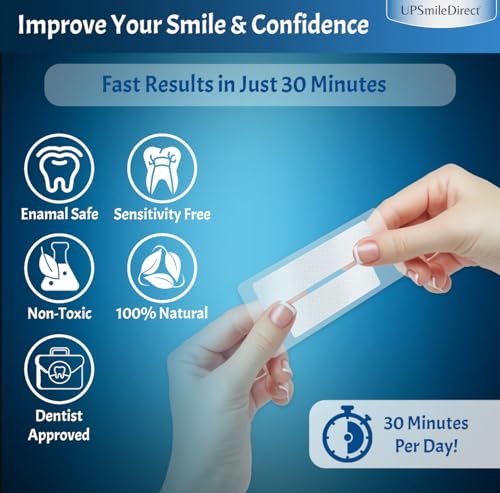 - UPSmileDirect Professional Teeth Whitening Strips 21 Treatments - Enamel Safe -