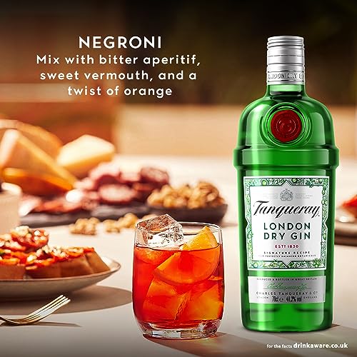 - Tanqueray London Dry Gin | 41.3% vol | 1L | Signature Recipe | Made with 4 Gin Botanicals -