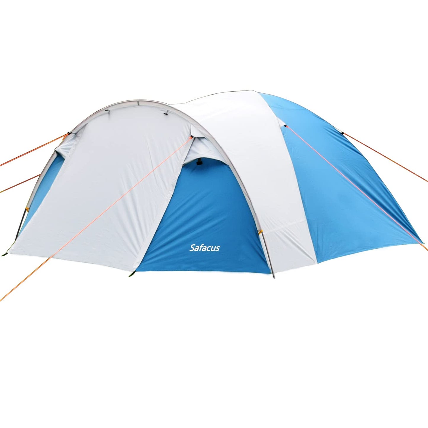 - SAFACUS 3-4 Person Dome Camping Tent | Double layer | Full Waterproof Holiday Family 3 to 4 Man Tent | Blue -