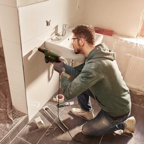 Bosch Electric Combi Drill EasyImpact 600 (600 W, in Carrying Case), Dark Green
