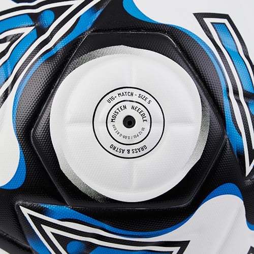 - Mitre Delta Football | Highly Durable | Enhanced Accuracy and Consistency | White/Black/Blue | Size 5 -