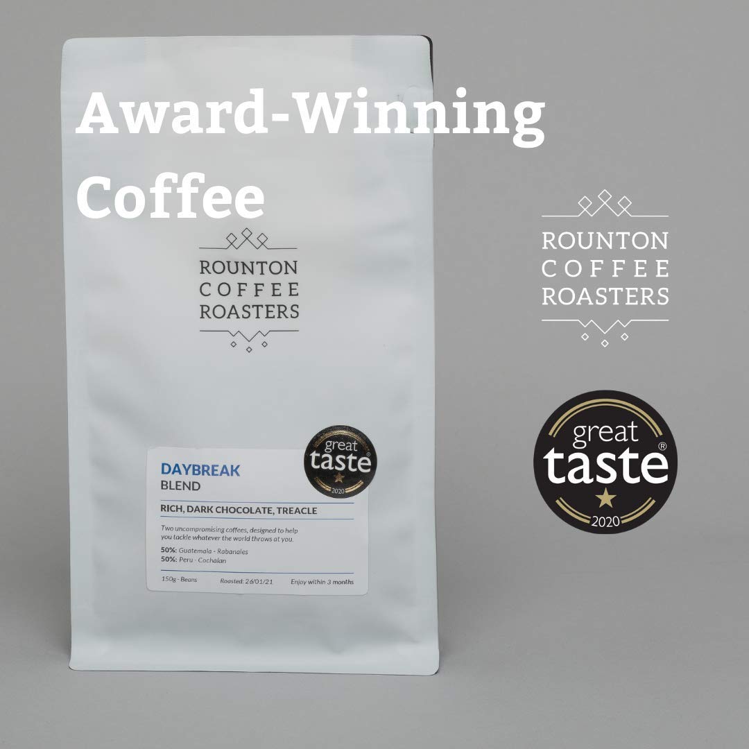 - Rounton Coffee Roasters | Daybreak Blend 1kg Coffee Beans | Great Taste Award Winning Coffee 2023 | Roasted in Yorkshire -