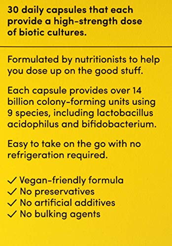 - Vitl Daily Biotic with 9 Probiotic Strains - 30 Vegan Capsules - Probiotic with a Complex Blend of Gut Friendly Bacteria -