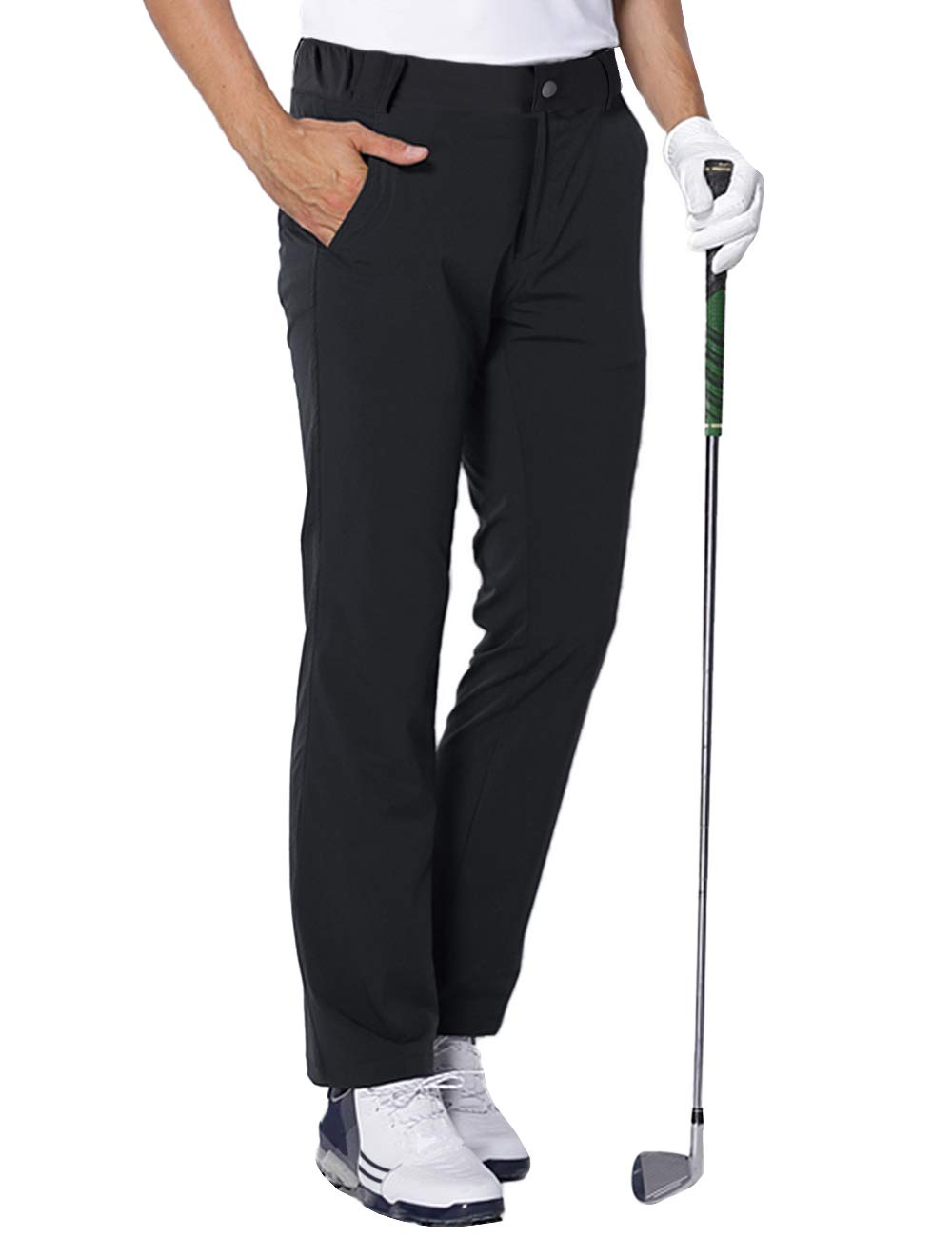 - Mens Golf Waterproof Trousers | Slim Fit | Lightweight | Stretch Tapered -