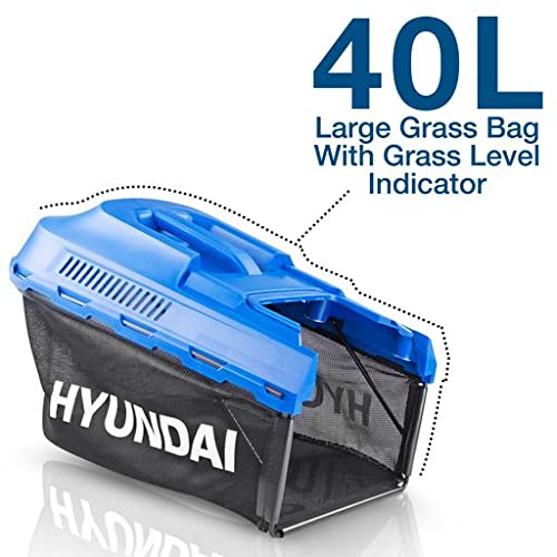 - Hyundai HYM3800E 1600W 230V Corded Electric Rotary Lawnmower with Rear Roller | 38cm Cutting Width | Mulching |30L Grass Box | 5 Cutting Heights | 10M Power Cable -