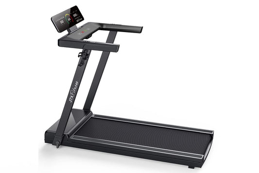 - JTX Slimline Flat Folding Treadmill | Ready Assembled | 16kph | Compact, Motorised Running Machine -