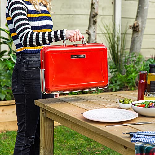 - George Foreman Portable Charcoal BBQ | Portable, Sturdy Foldable Legs -