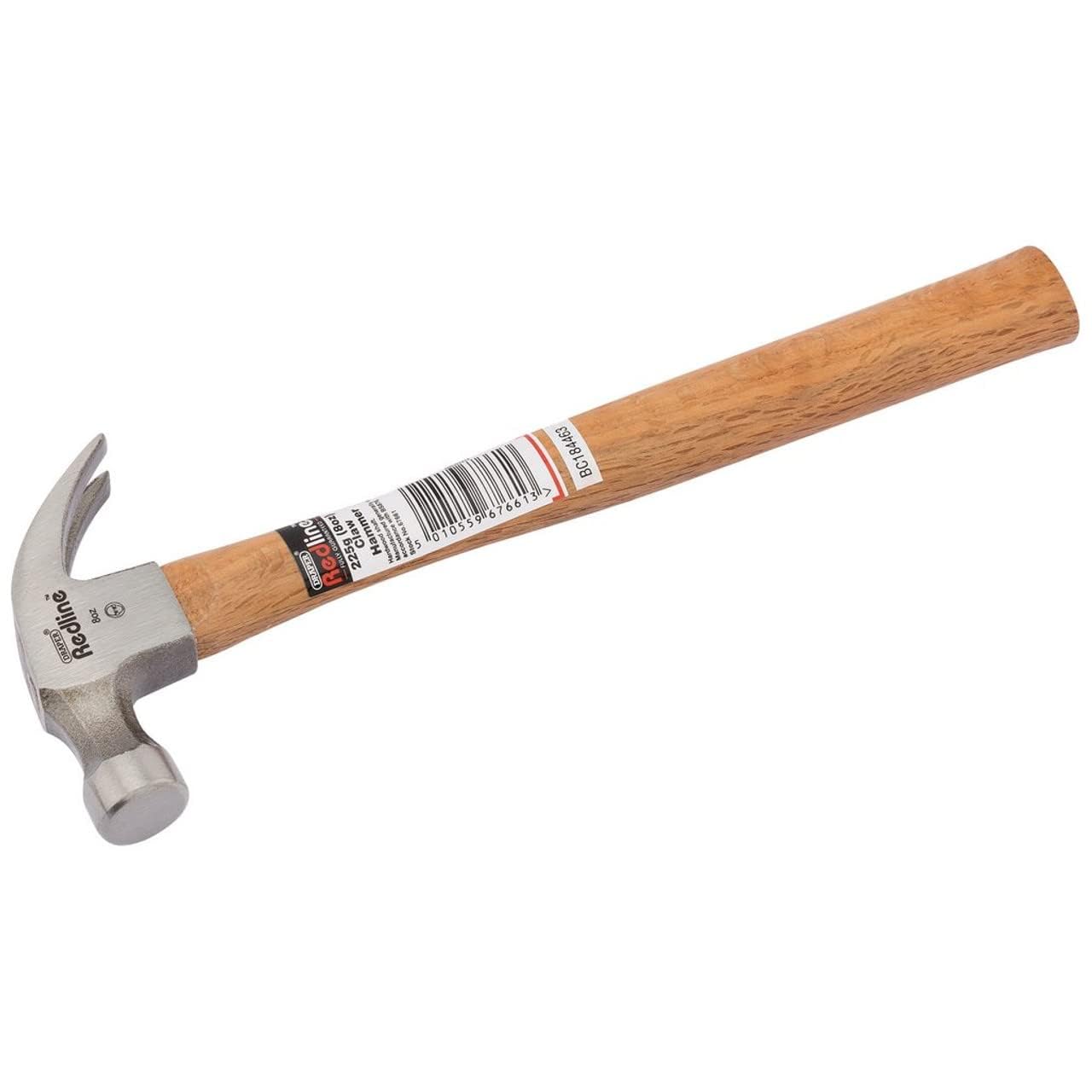 - Draper Redline 225 g 8 oz Claw Hammer | Hardwood Shaft -