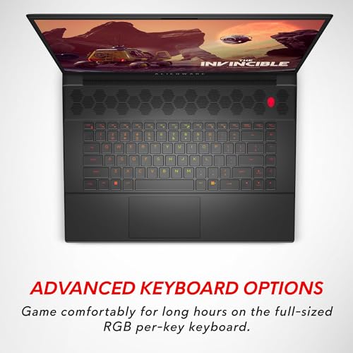 Alienware m16 AMD Gaming Laptop | 16" QHD+ (2560 x 1600) 240Hz | AMD Ryzen 9 7845HX | NVIDIA GeForce RTX 4070 | 16 DDR5 RAM | 1 | Dark Metallic Moon | Per Key AlienFX RGB keyboard - UK