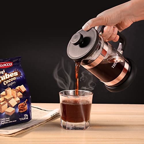 - TBGENIUS | 4 Cup Cafetiere Coffee Press | French Press Maker for Filter Coffee -