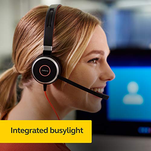 - Jabra Evolve 40 MS Stereo Headset | Microsoft Certified Headphones for VoIP Softphone | Passive Noise Cancellation -