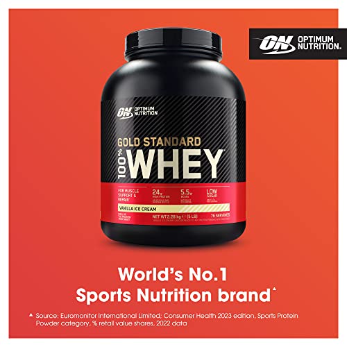 - Optimum Nutrition Gold Standard 100% Whey Muscle Building and Recovery Protein -