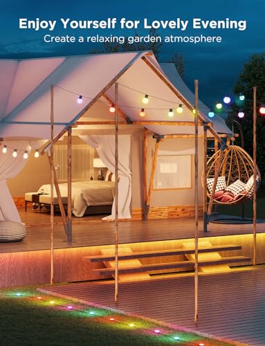 - Govee Smart Outdoor String Lights | 30M | RGBIC Outdoor Lights with Dimmable Warm White LED Bulbs -