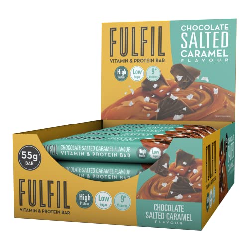 - Fulfil Vitamin Protein Bar (15 x 55 g Bars) | Chocolate Salted Caramel Flavour -