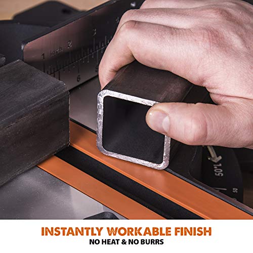 - Evolution Power Tools R255SMS+ Compound Mitre Saw | Multi-Material Cutting Blade | Chop Wood Metal Plastic | 45° Bevel | 50° Mitre Angle | 300mm Slide | 2000 W | 255 mm | 220-240 V -