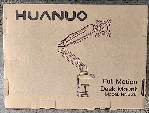 - HUANUO Single Monitor Arm Desk Mount For 13 to 32 inch Screens -