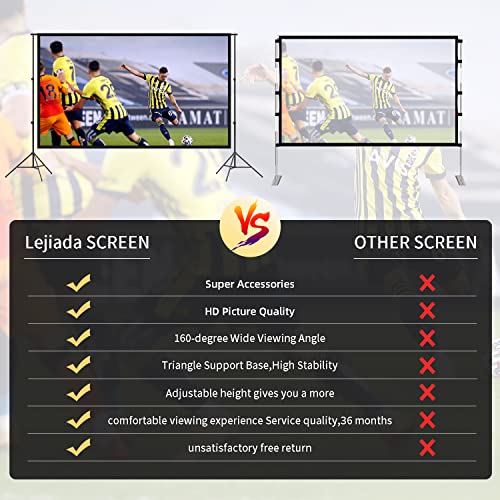 - Projector Screen with Stand | 120 inch 16:9 for Home Theater -